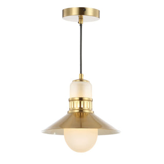Colin Adjustable Iron/Glass Retro Hurricane LED Pendant - JONATHAN Y