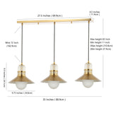 Colin Adjustable Iron/Glass Retro Hurricane LED Pendant - JONATHAN Y