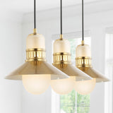 Colin Adjustable Iron/Glass Retro Hurricane LED Pendant - JONATHAN Y