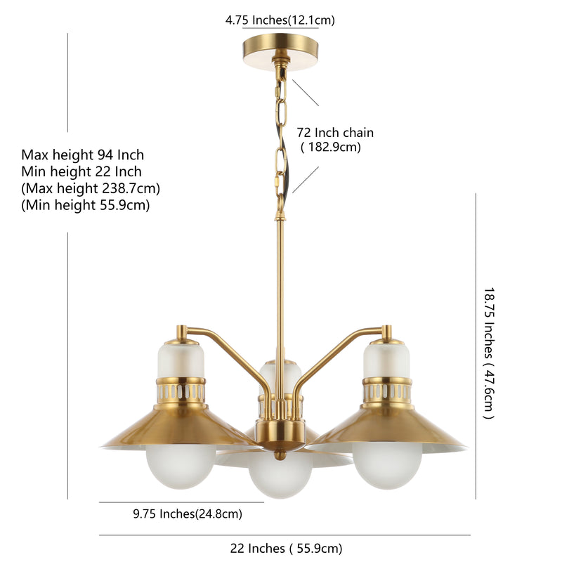 Colin Adjustable Iron/Glass Retro Hurricane LED Pendant