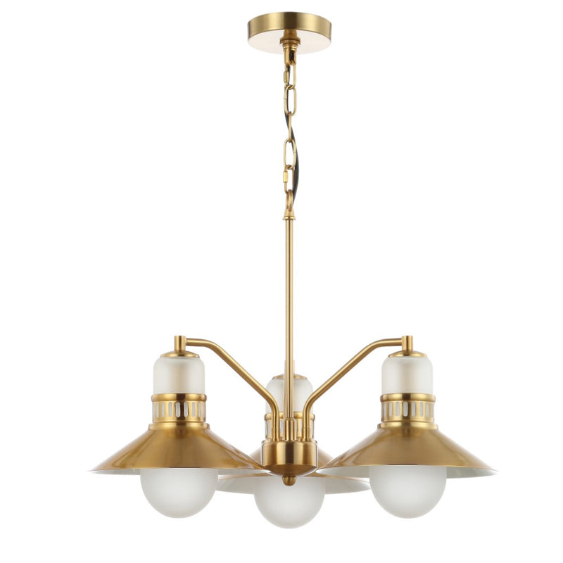 Colin Adjustable Iron/Glass Retro Hurricane LED Pendant - JONATHAN Y
