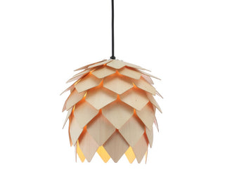 Simon 11.75" Pinecone Wood LED Pendant - JONATHAN Y