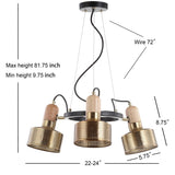 Gallery Adjustable Spotlight Metal LED Chandelier - JONATHAN Y
