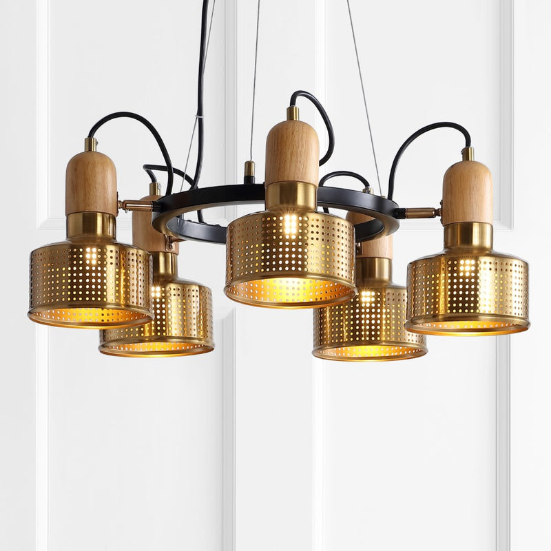 Gallery Adjustable Spotlight Metal LED Chandelier - JONATHAN Y