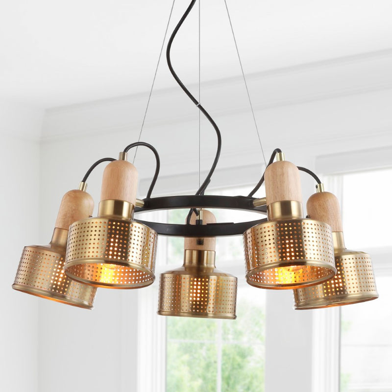 Gallery Adjustable Spotlight Metal LED Chandelier - JONATHAN Y