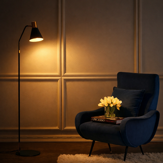 Apollo 61" Modern Metal LED Task Floor Lamp