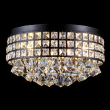 Meredith 14.5" Crystal Drops/Metal LED Flush Mount - JONATHAN Y