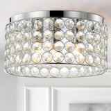 Ellen 15" Crystal/Metal LED Flush Mount - JONATHAN Y
