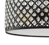 Elise 17" Crystal/Metal Drum Semi-Flush Mount - JONATHAN Y