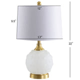 Ilsa 22" Dotted Glass/Metal LED Table Lamp - JONATHAN Y
