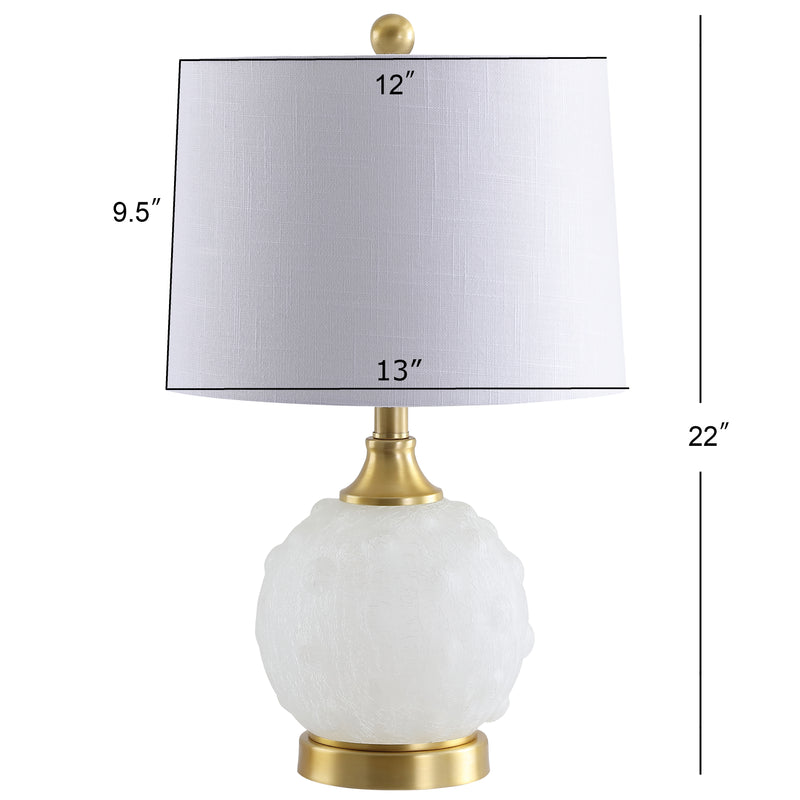Ilsa 22" Dotted Glass/Metal LED Table Lamp - JONATHAN Y
