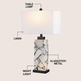 Elizabeth 27.5" Alabaster LED Table Lamp