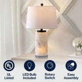 Eliza 25.5" Alabaster LED Table Lamp