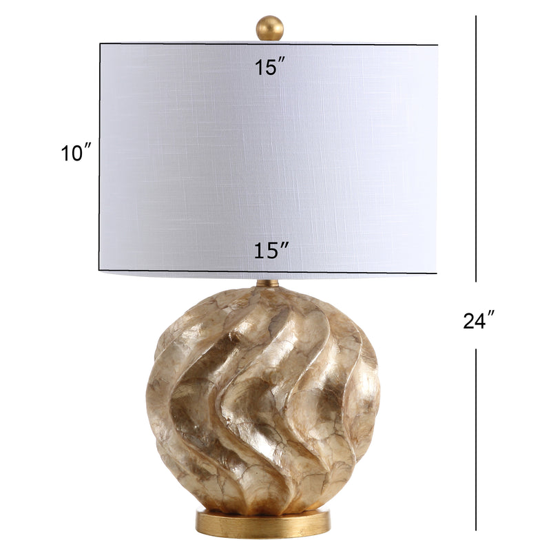 Versailles 24" Sphere Sea Shell LED Table Lamp - JONATHAN Y