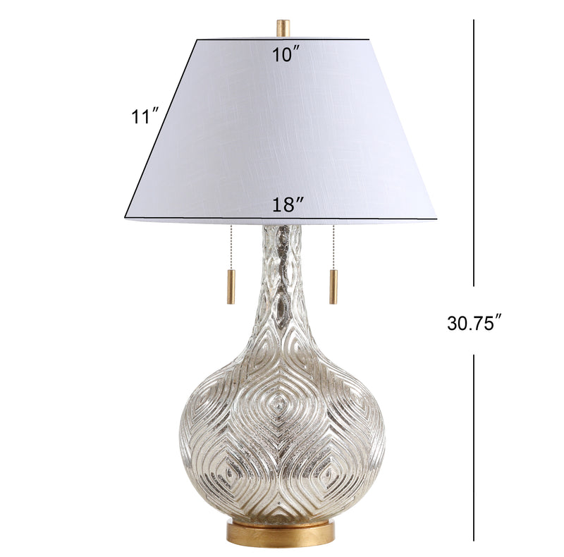 Highland 30.75" Gourd Glass LED Table Lamp - JONATHAN Y