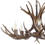 Eldora Rustic Resin Antler Chandelier with Adjustable LED Lighting