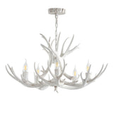 Eldora Rustic Farmhouse Adjustable Resin Antler LED Chandelier