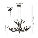 Eldora Rustic Farmhouse Adjustable Resin Antler LED Chandelier