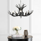Eldora Rustic Farmhouse Adjustable Resin Antler LED Chandelier