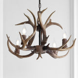 Eldora Rustic Resin Antler Chandelier with Adjustable LED Lighting