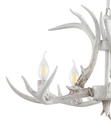 Eldora Rustic Farmhouse Adjustable Resin Antler LED Chandelier