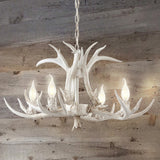 Eldora Rustic Farmhouse Adjustable Resin Antler LED Chandelier