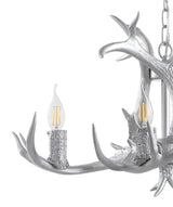 Eldora Rustic Farmhouse Adjustable Resin Antler LED Chandelier