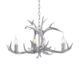 Eldora Rustic Farmhouse Adjustable Resin Antler LED Chandelier