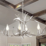 Eldora Rustic Farmhouse Adjustable Resin Antler LED Chandelier