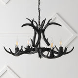 Eldora Rustic Farmhouse Adjustable Resin Antler LED Chandelier