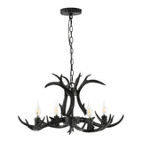 Eldora Rustic Farmhouse Adjustable Resin Antler LED Chandelier