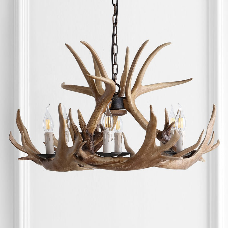 Rudolph Adjustable Resin Antler LED Chandelier - JONATHAN Y