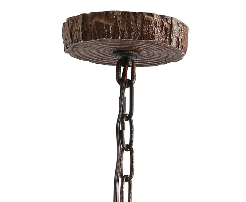 Eldora Rustic Resin Antler Chandelier with Adjustable LED Lighting