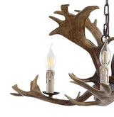 Eldora Rustic Resin Antler Chandelier with Adjustable LED Lighting