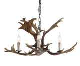 Eldora Rustic Resin Antler Chandelier with Adjustable LED Lighting