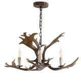 Eldora Rustic Resin Antler Chandelier with Adjustable LED Lighting