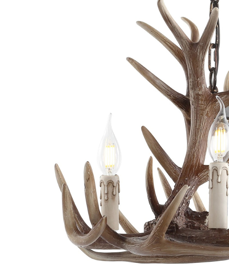 Rudolph Adjustable Resin Antler LED Chandelier - JONATHAN Y