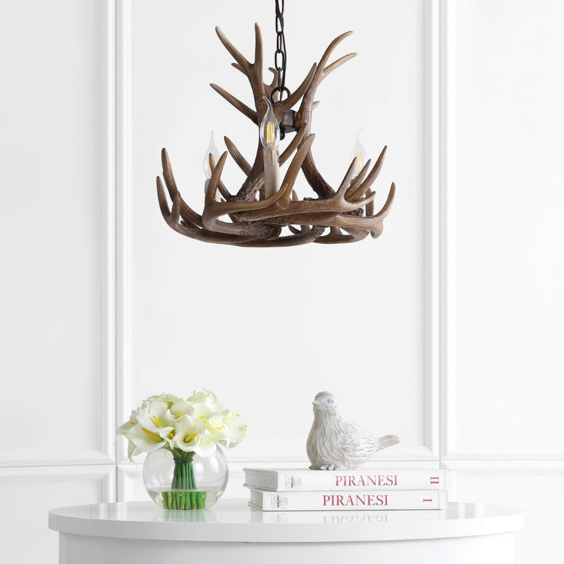 Rudolph Adjustable Resin Antler LED Chandelier