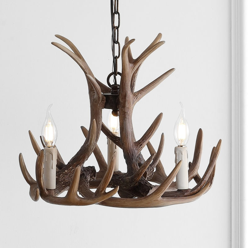 Rudolph Adjustable Resin Antler LED Chandelier - JONATHAN Y