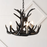 Rudolph Adjustable Resin Antler LED Chandelier