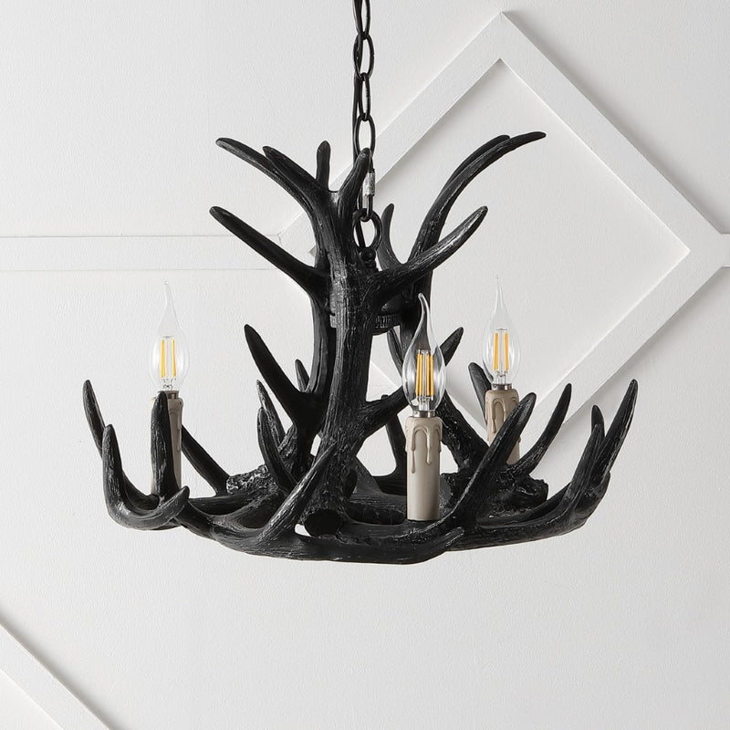 Rudolph Adjustable Resin Antler LED Chandelier