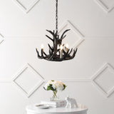 Rudolph Adjustable Resin Antler LED Chandelier