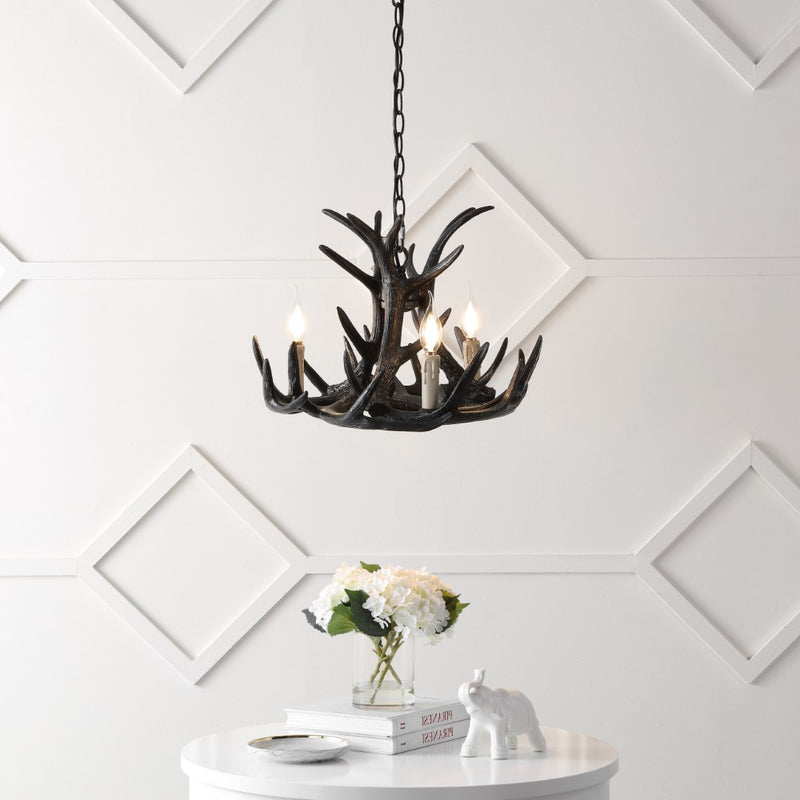 Rudolph Adjustable Resin Antler LED Chandelier