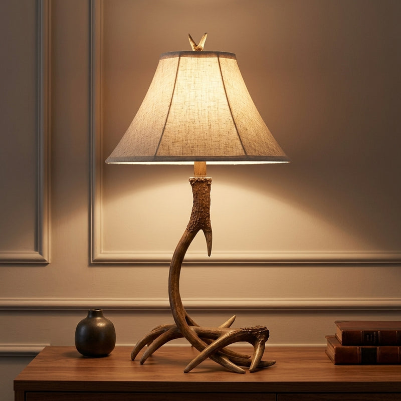 Antler 27.5" Rustic Resin LED Table Lamp Brown – AI-ON