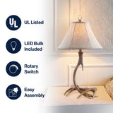 Antler 27.5" Rustic Resin LED Table Lamp