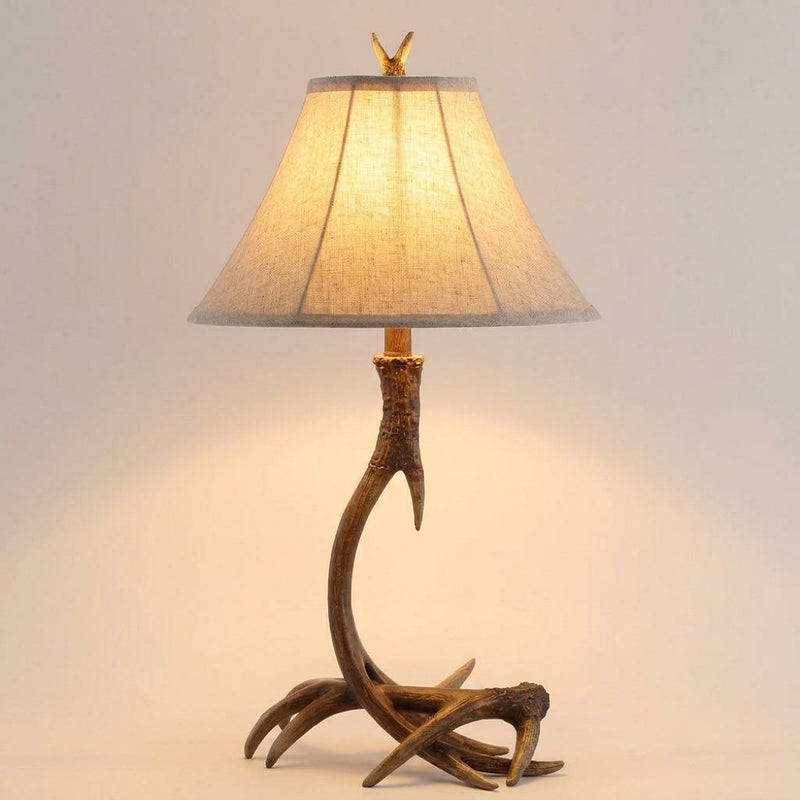 Antler 27.5" Rustic Resin LED Table Lamp Brown – MAIN-ROOM