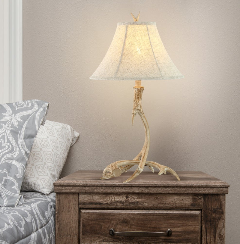 Antler 27.5" Rustic Resin LED Table Lamp - JONATHAN Y