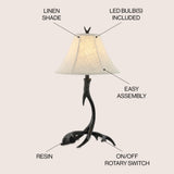 Antler 27.5" Rustic Resin LED Table Lamp