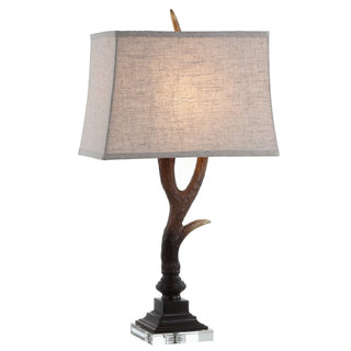 Antler 29.5" Rustic Resin/Crystal LED Table Lamp - JONATHAN Y