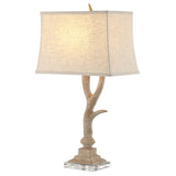 Antler 29.5" Rustic Resin/Crystal LED Table Lamp - JONATHAN Y